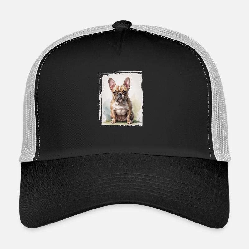 Portrait Bouledogue Français Casquette trucker 