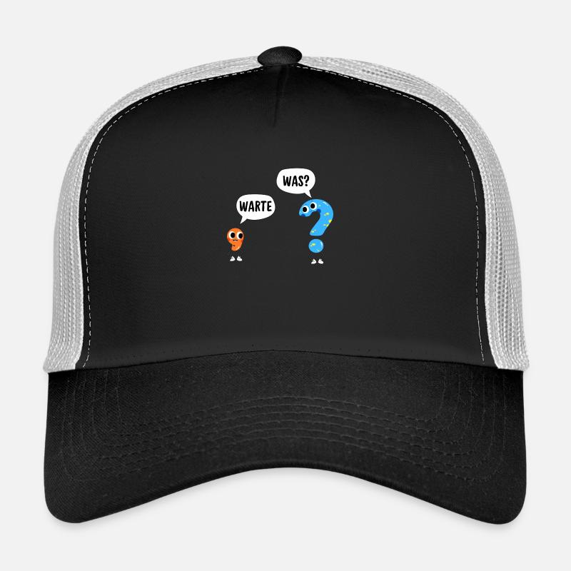 Wait, what? - Wait, what? - Comic punctuation marks Trucker Cap