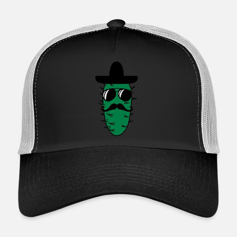 mexikaner_kaktus - Trucker Cap - Schwarz/Steingrau