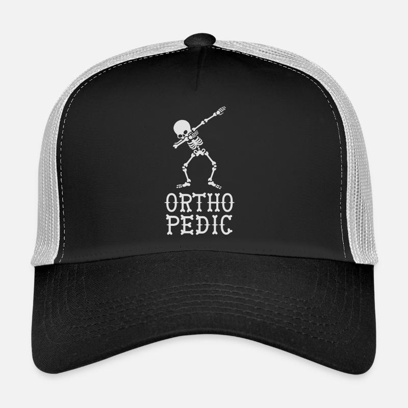 Dab dabbing skeleton orthopedic - Trucker Cap - Schwarz/Steingrau