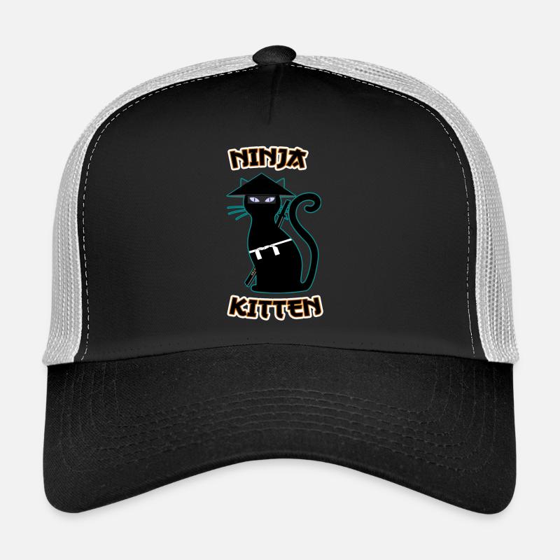 Ninja Katze Samurai Mieze Assassin Kätzchen Miau Trucker Cap