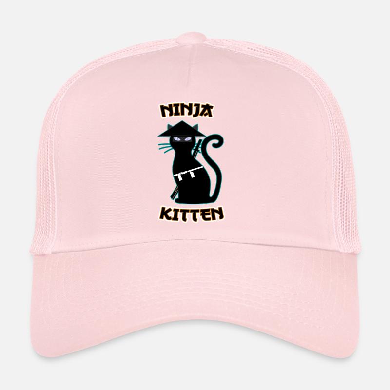 Ninja Cat Samurai Assassin Chaton Miaou Casquette trucker