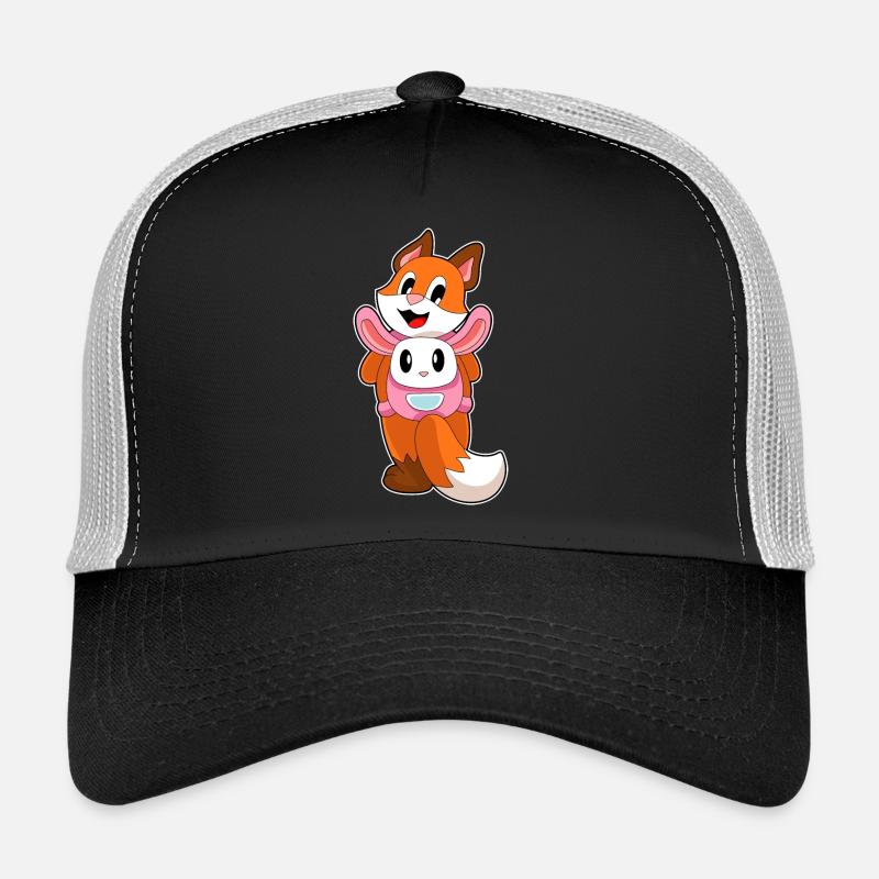 Fuchs Hase Tasche - Trucker Cap - Schwarz/Steingrau