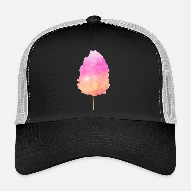 Barbe à papa moelleuse avec un dégradé coloré Casquette trucker 