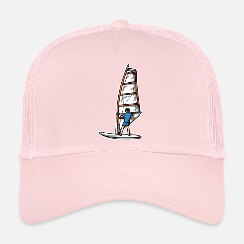 Funny windsurfer boy Trucker Cap