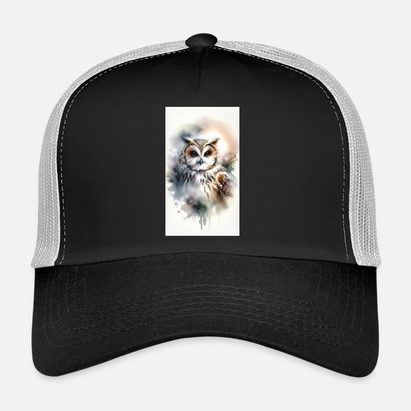 Hibou à l’aquarelle Casquette trucker 