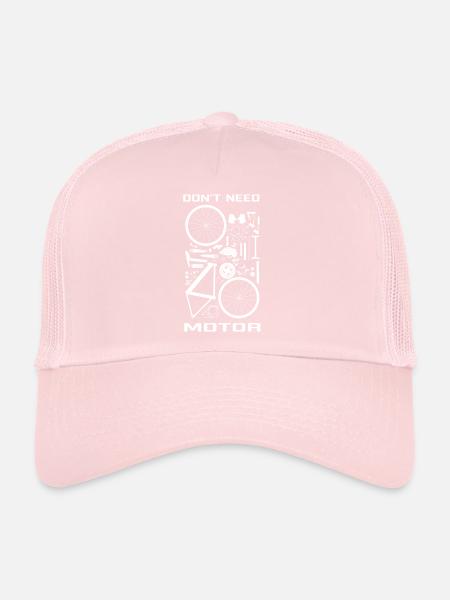 Don' need motor (on bike) - Casquette trucker  - rose pâle - Devant