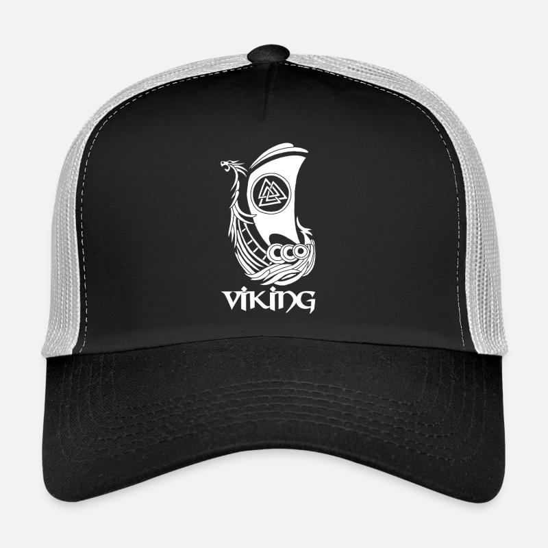 Bateau viking blanc Casquette trucker 