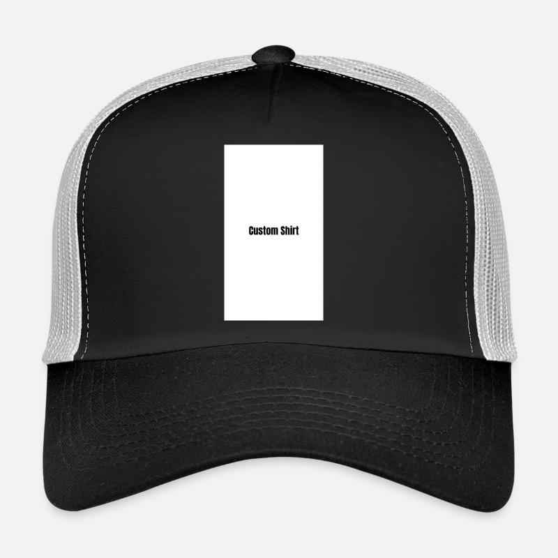 Custom Shirt - Trucker Cap - Schwarz/Steingrau