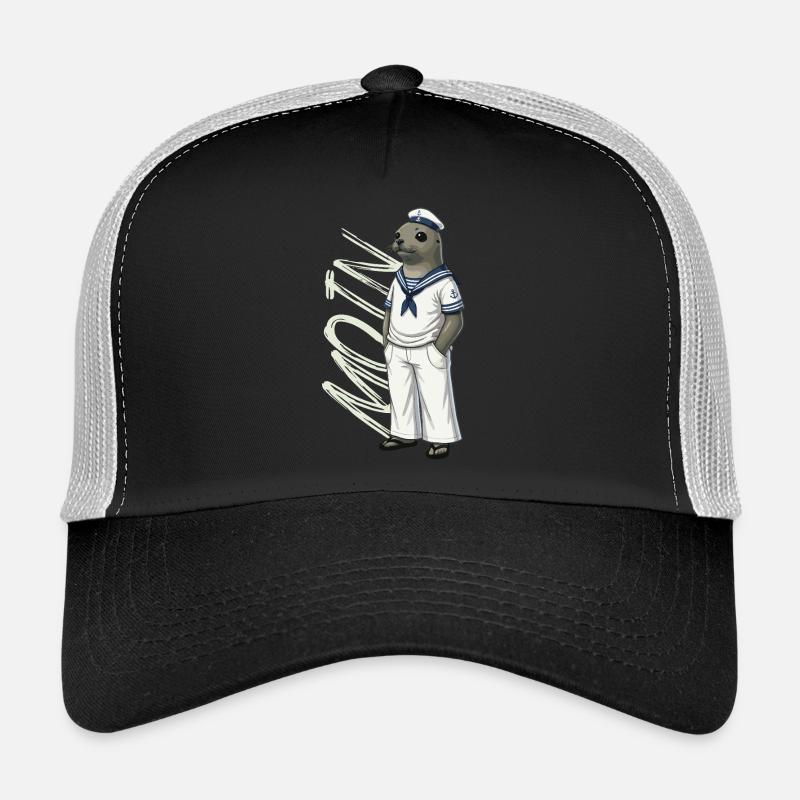 Joint MOIN en look marin Casquette trucker 