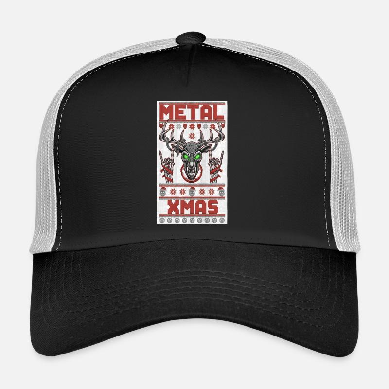 Tête de cerf de Noël métallisée Casquette trucker 