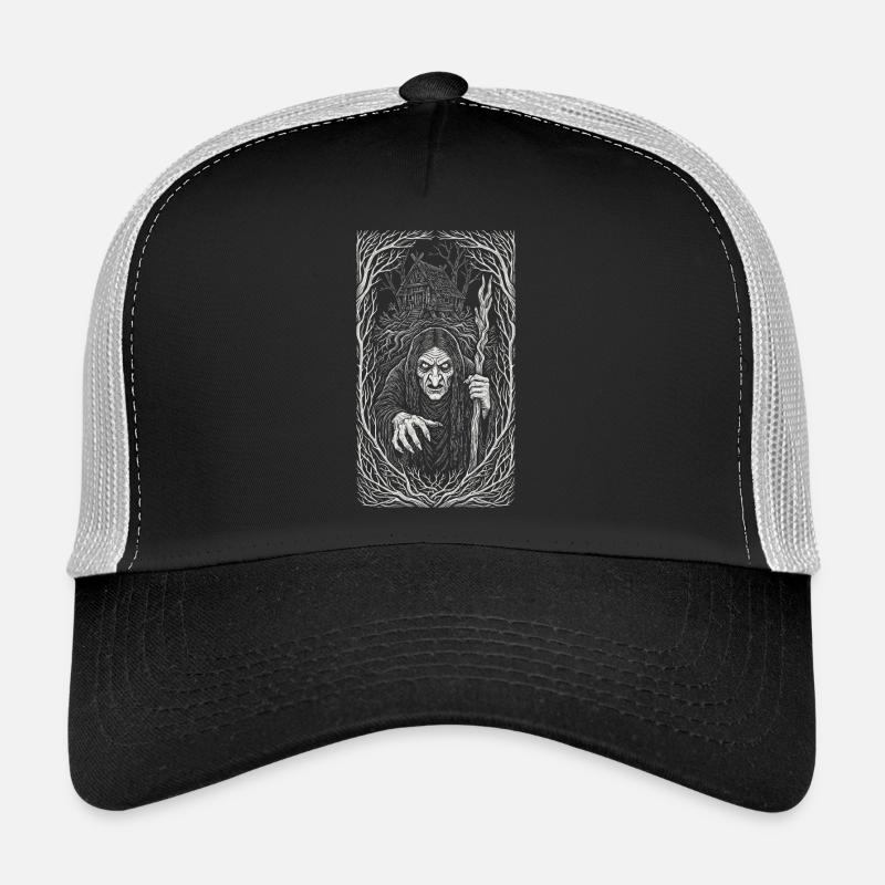 Baba Yaga Dunkle Slawische Hexenkunst - Trucker Cap - Schwarz/Steingrau