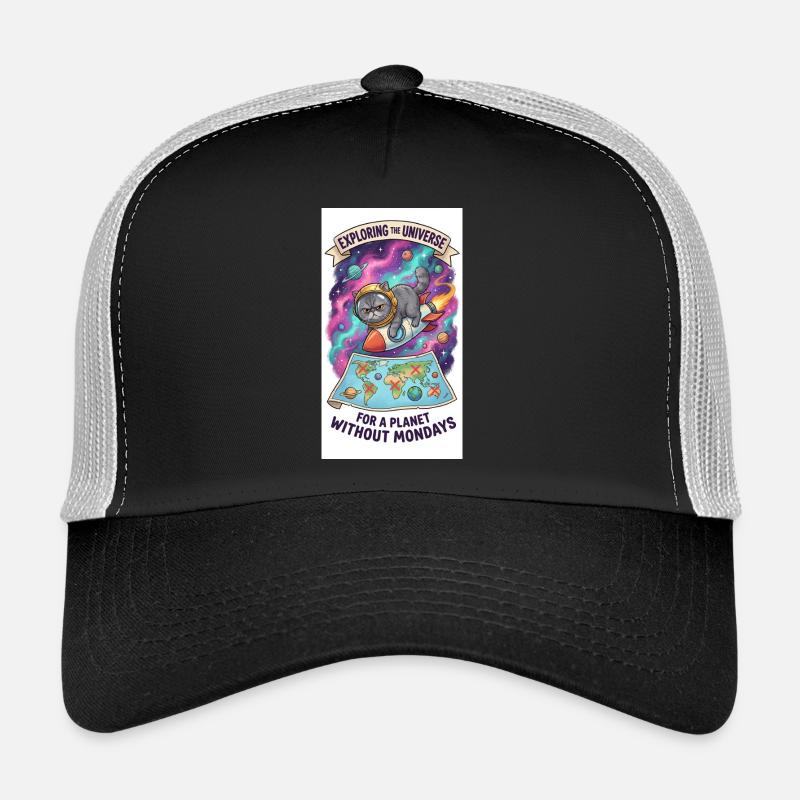 A stone's throw through the universe - Trucker Cap - black/stone grey