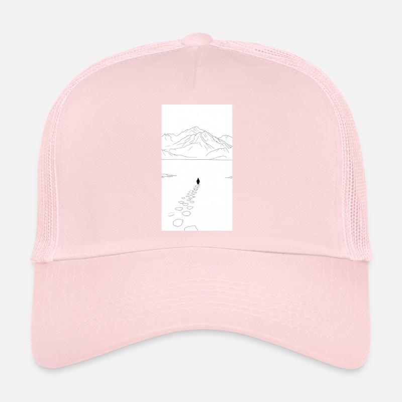 Marche solitaire vers les montagnes Casquette trucker