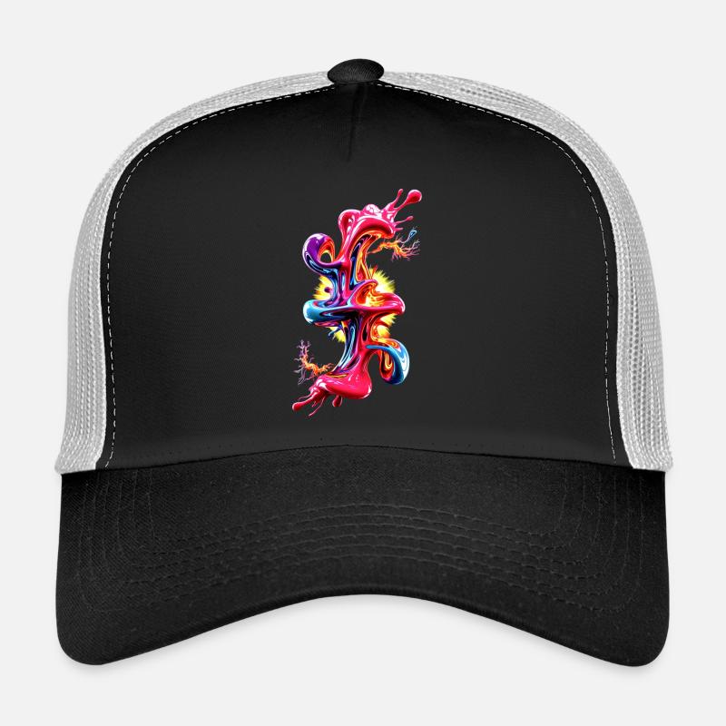 Fluide d’Art Liquide Abstrait Casquette trucker 