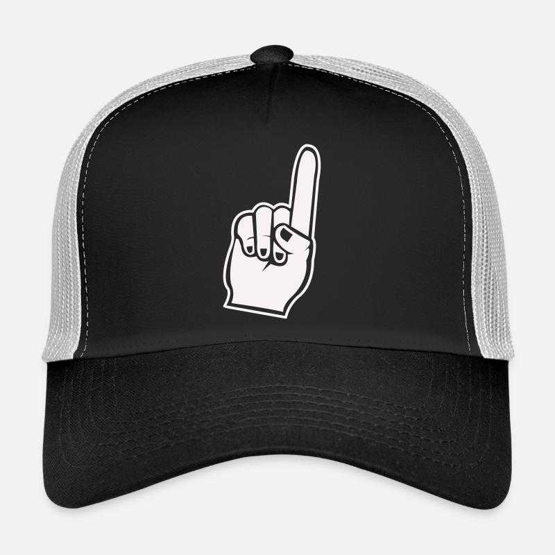 Fan Hand Index Finger Icon Trucker Cap