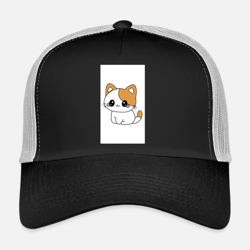 Kawaii kitten - Trucker Cap - black/stone grey