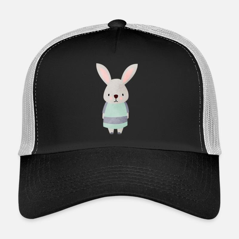 Hase Löffel - Trucker Cap - Schwarz/Steingrau