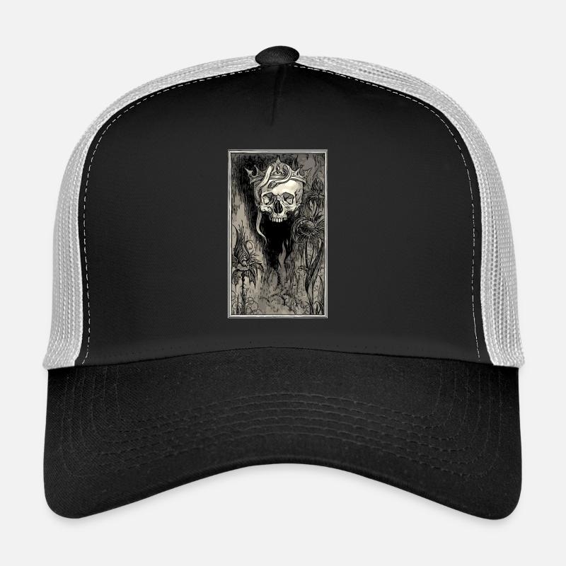 Crâne avec la couronne et le serpent Casquette trucker 