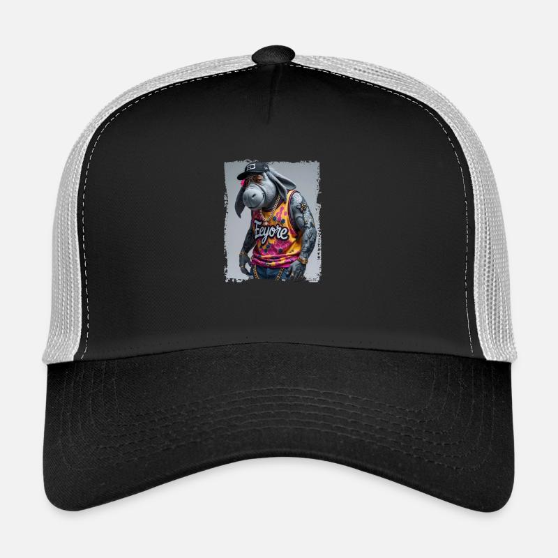 Hip Hop Eeyore Rapper - Trucker Cap - Schwarz/Steingrau