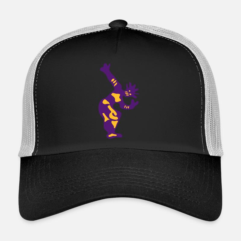 danse africaine silhouette dance1 - Casquette trucker  - noir/gris pierre