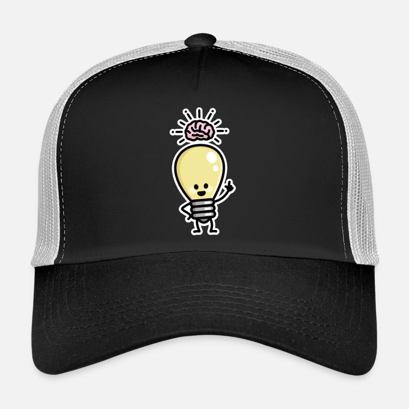 Ampoule Idée Cerveaux Génie Créatif Créativité Casquette trucker 