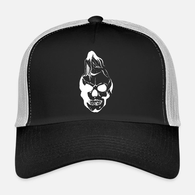 Sirène sur Skull - Casquette trucker  - noir/gris pierre