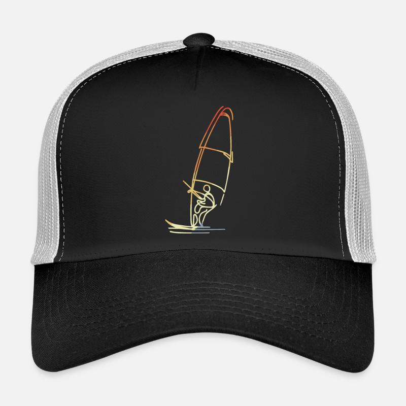 Windsurfer Skizze Vintage Trucker Cap