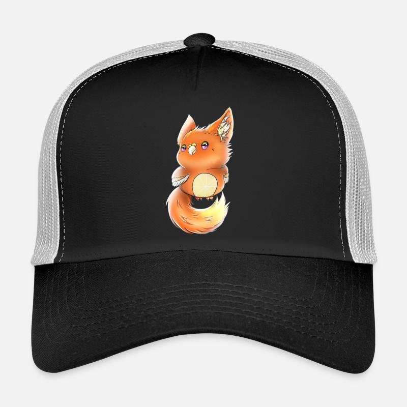 Lupifowl orange edition - Trucker Cap - Schwarz/Steingrau