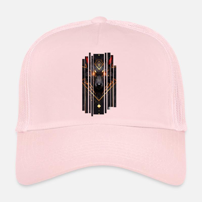 Cyborg loup doré Casquette trucker 