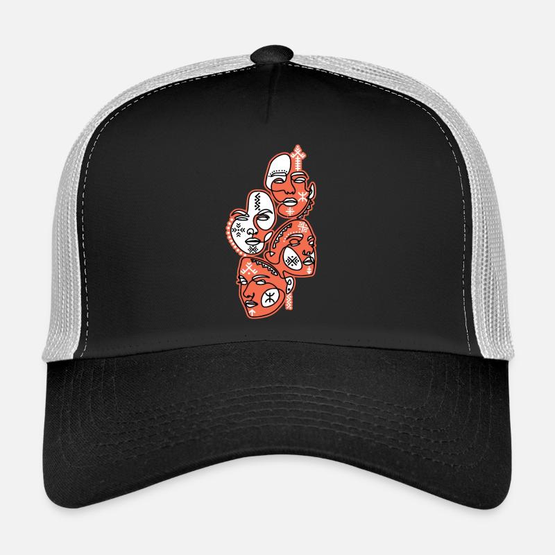 VISAGE TATOUAGE AMAZIGH ET AVEC DES BIJOUX KABYLE Casquette trucker 