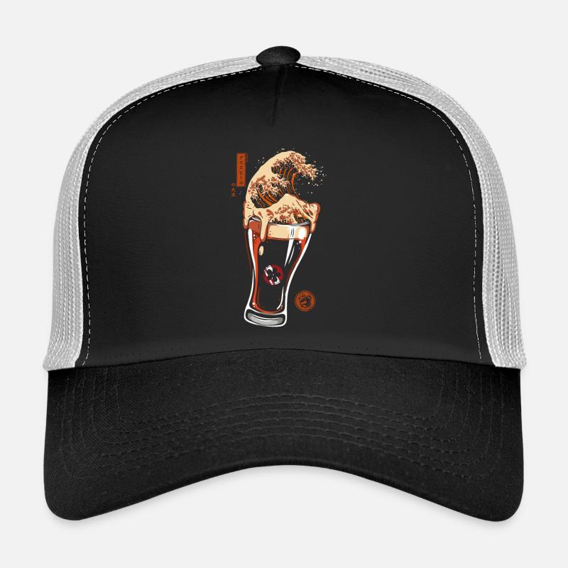 Great Wave Glass Beer Casquette trucker 