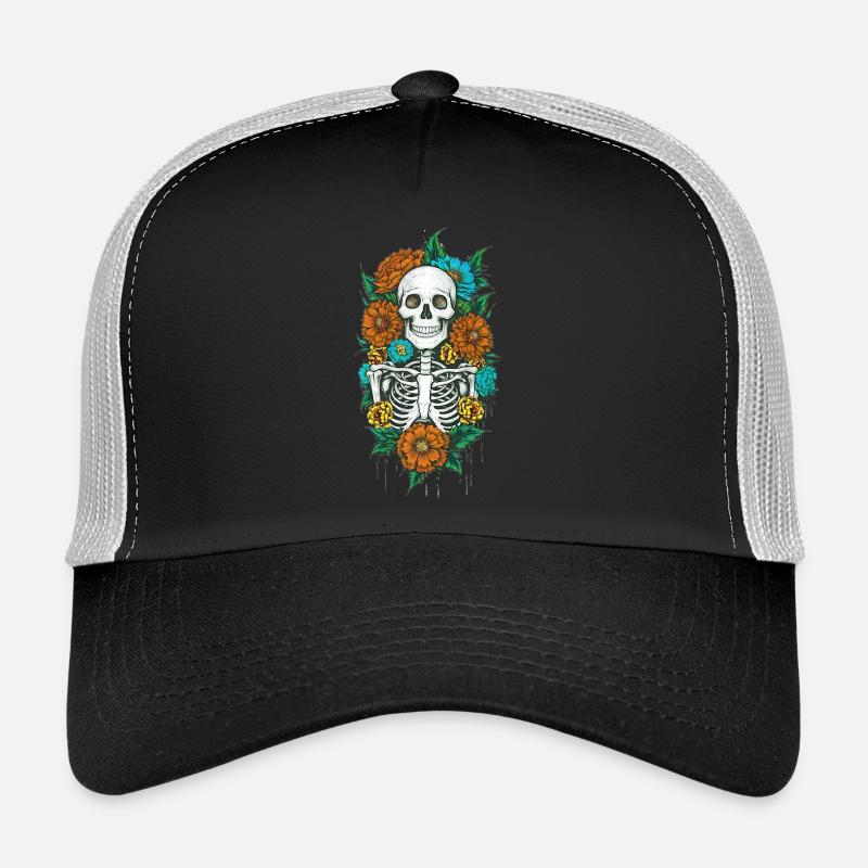 Squelette floral 2 Casquette trucker 