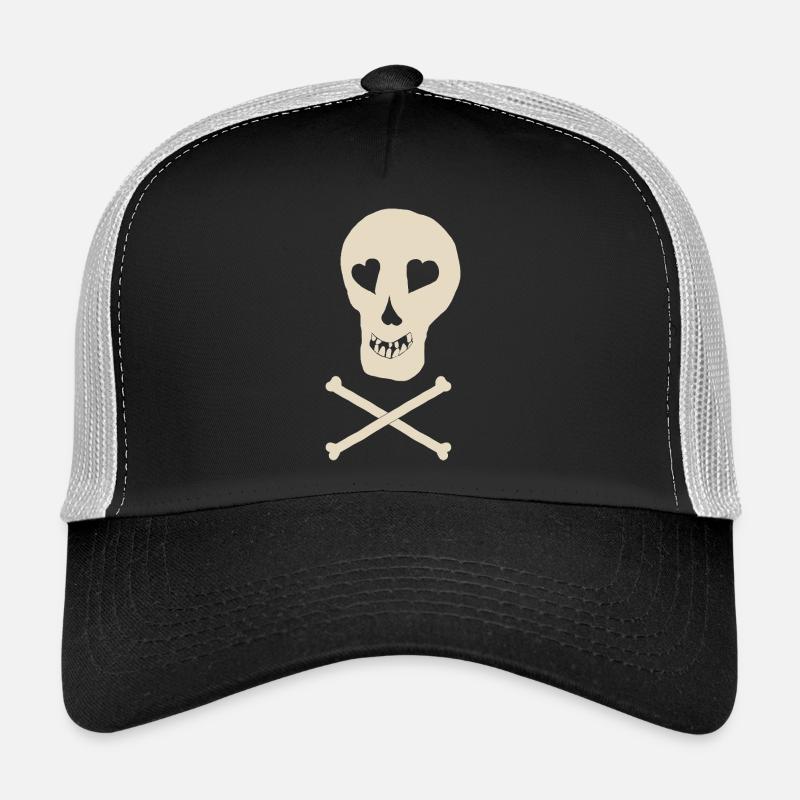Skull with bones Trucker Cap