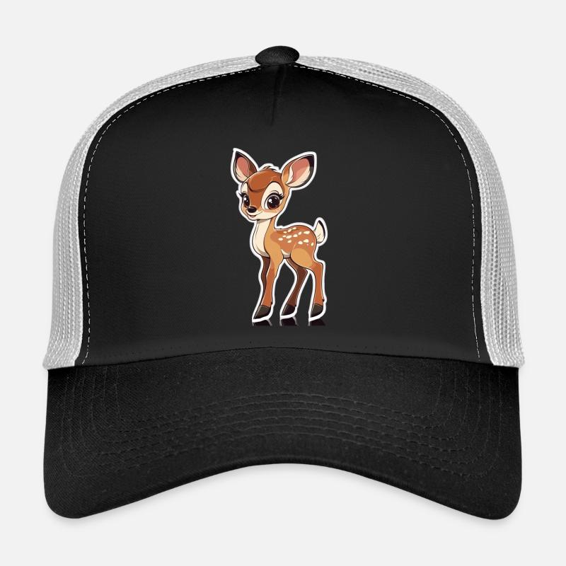 Reh - Trucker Cap - Schwarz/Steingrau