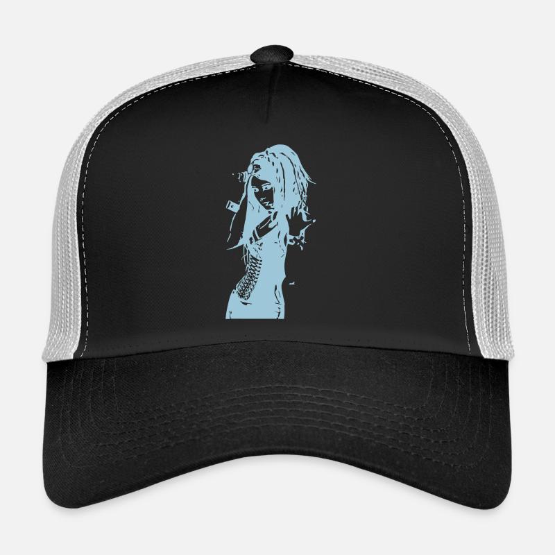Blaue Silhouette Trucker Cap