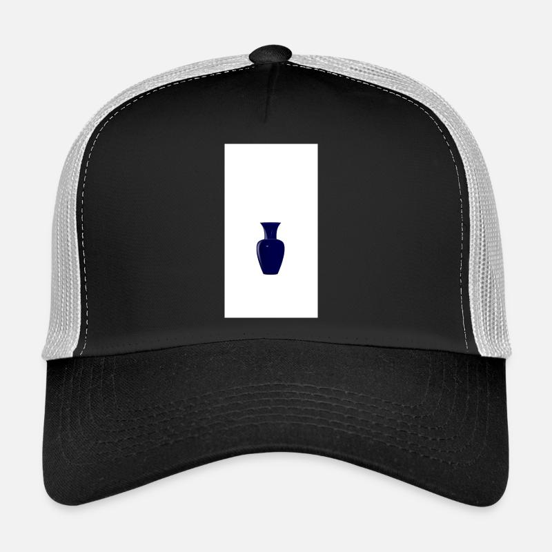 Silhouette de vase bleu minuit Casquette trucker 