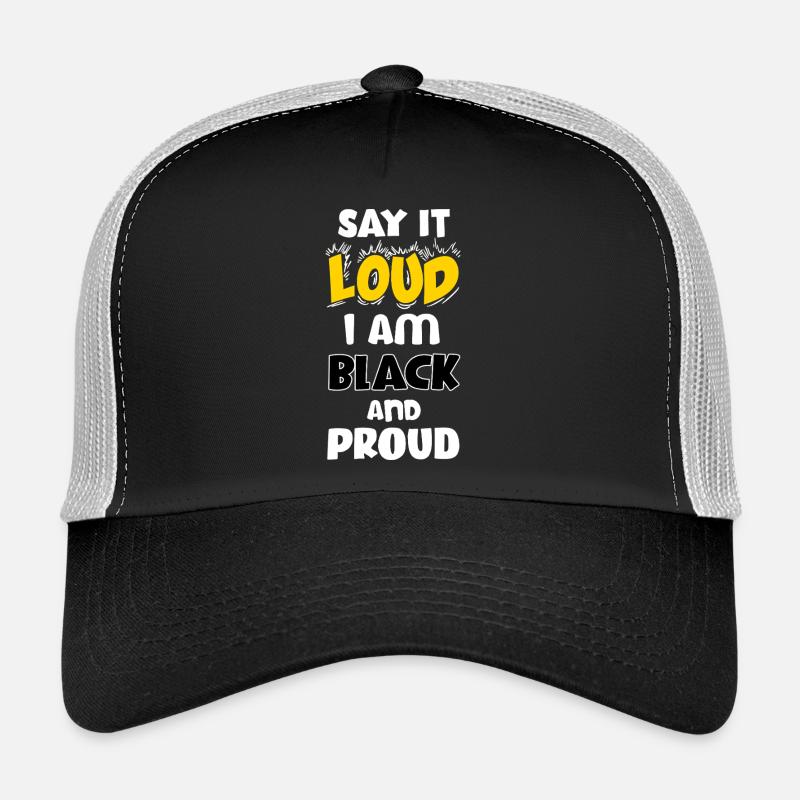 Loud Black Bold Statement Empowerment Design Trucker Cap
