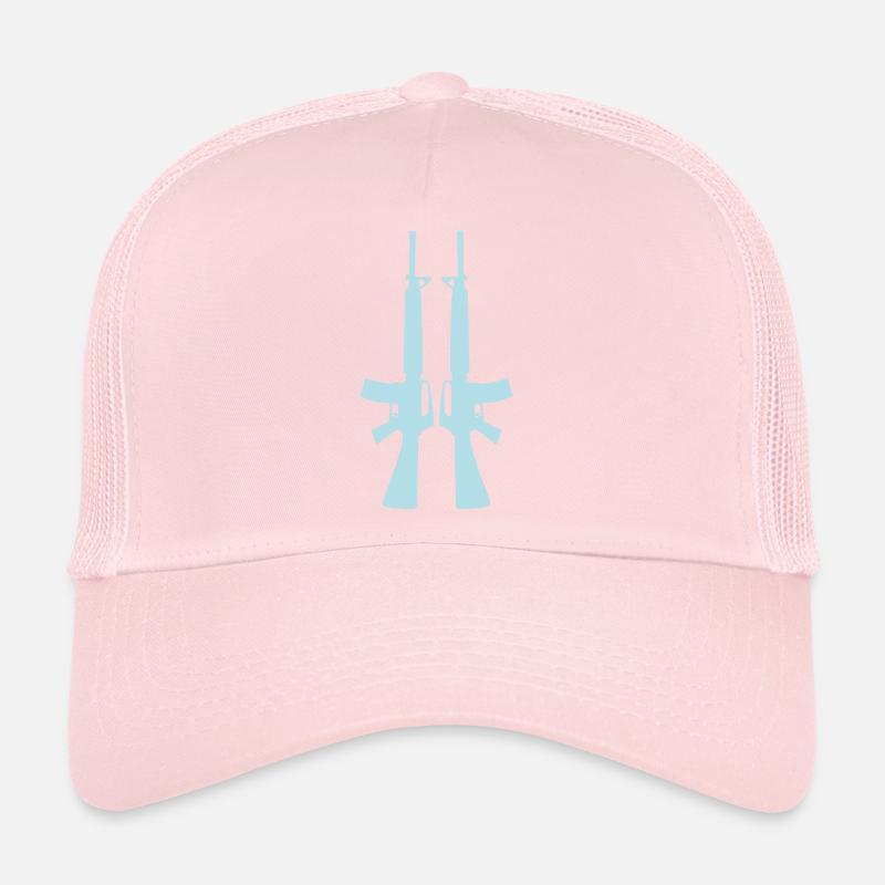 Silhouette du fusil double Casquette trucker 