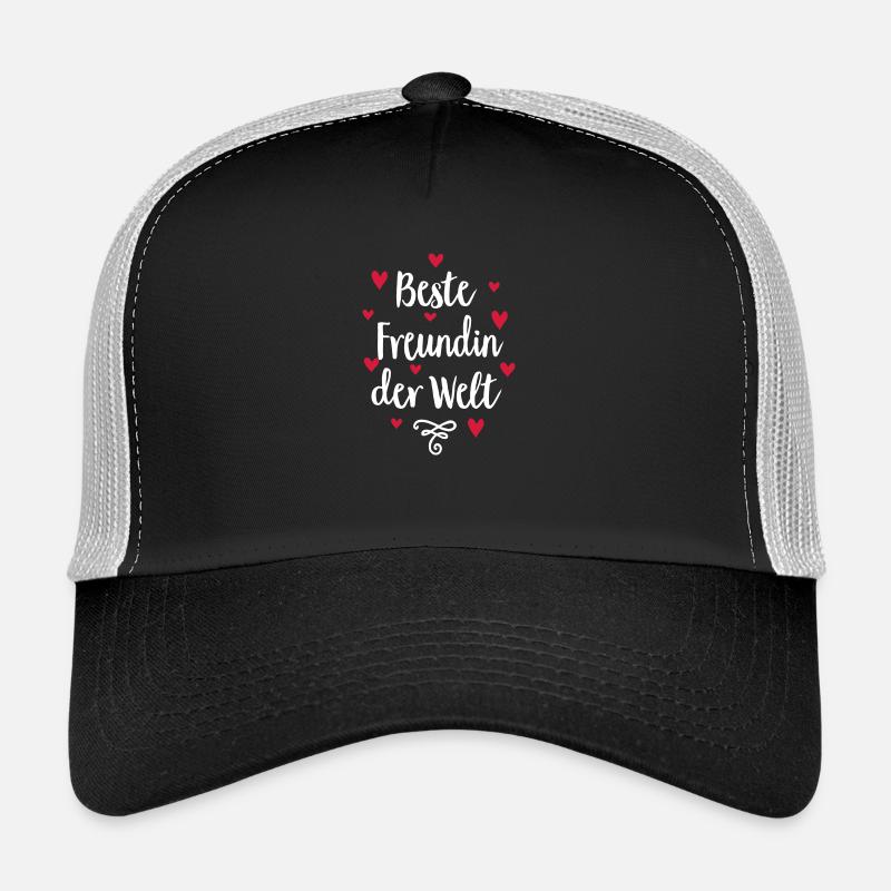 Beste Freundin der Welt - Trucker Cap - Schwarz/Steingrau
