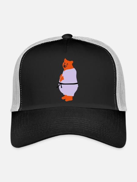 taekwondo bear - Casquette trucker  - noir/gris pierre - Devant