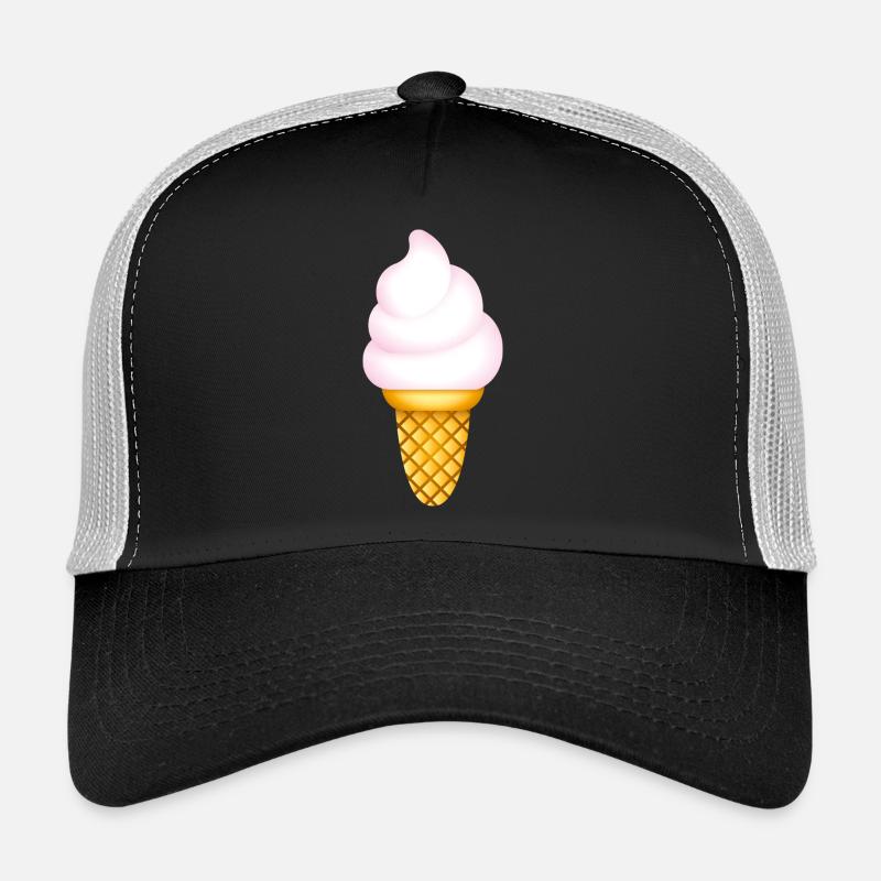 Smiley Icecream - Trucker Cap - Schwarz/Steingrau