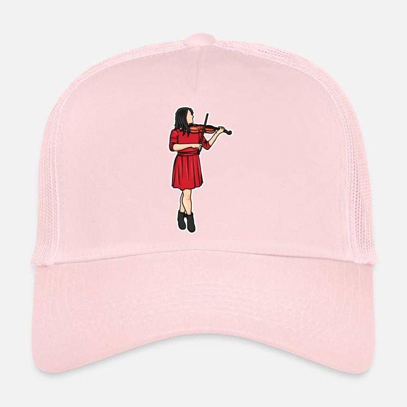 Violinist Drawing Trucker Cap