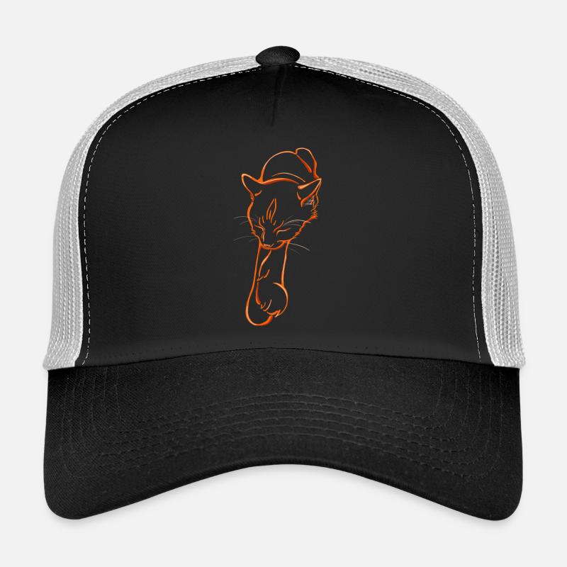 Sleeping cat - Trucker Cap - Schwarz/Steingrau