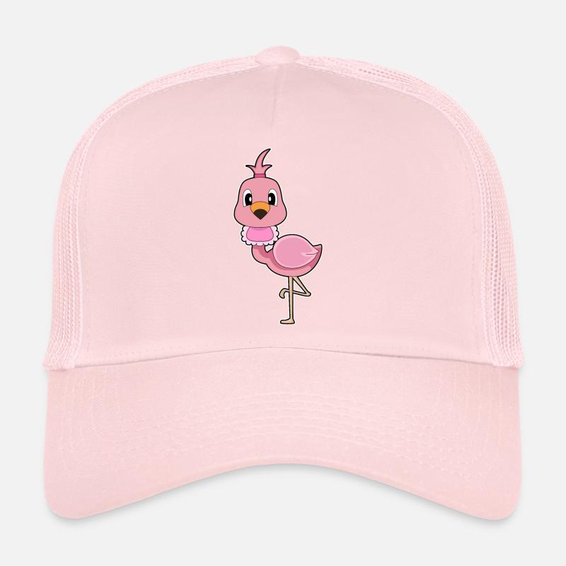 Flamingo Baby Bib Trucker Cap