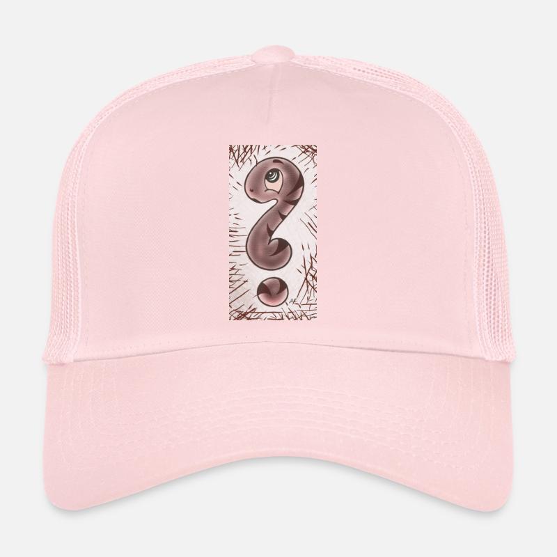 Point d’interrogation serpent brun étroit Casquette trucker 
