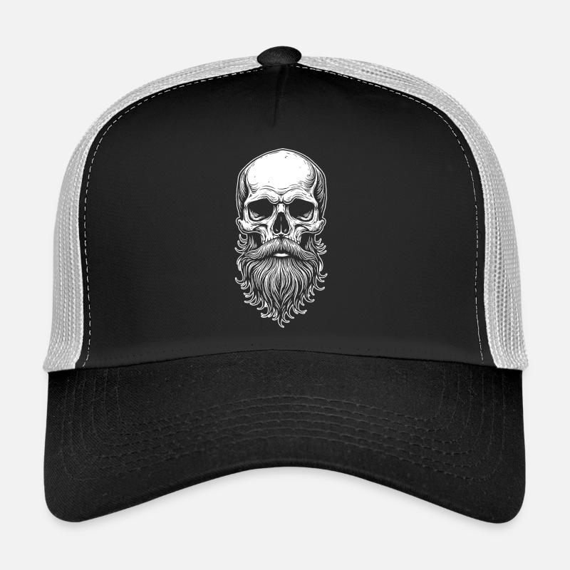 Crâne avec barbe Casquette trucker 