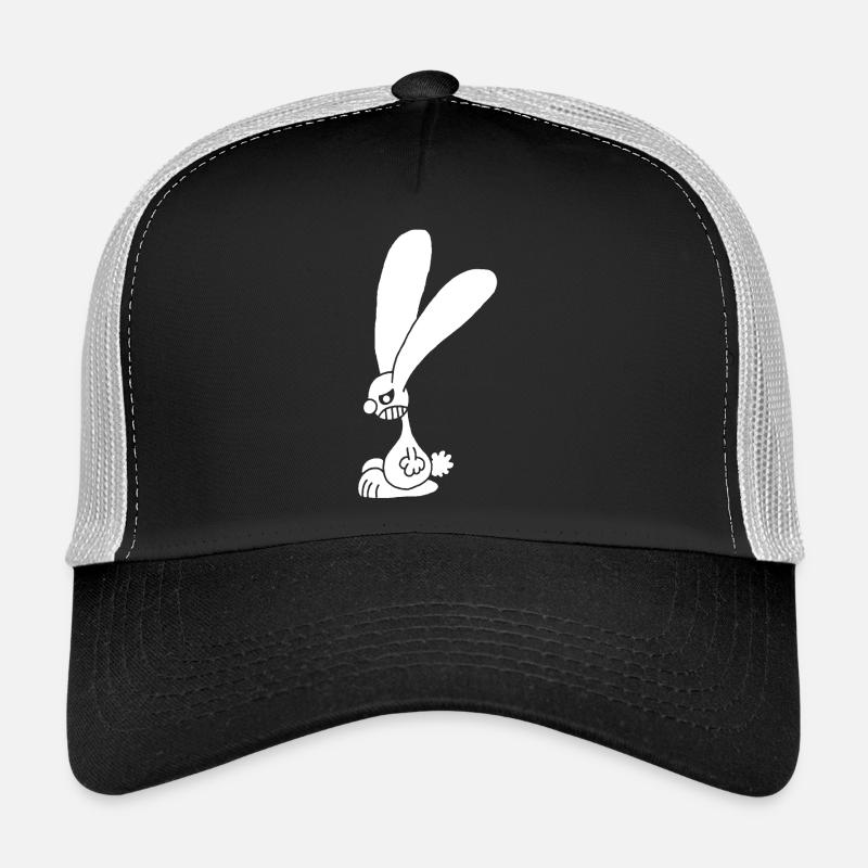 Lapin blanc grognon Casquette trucker 