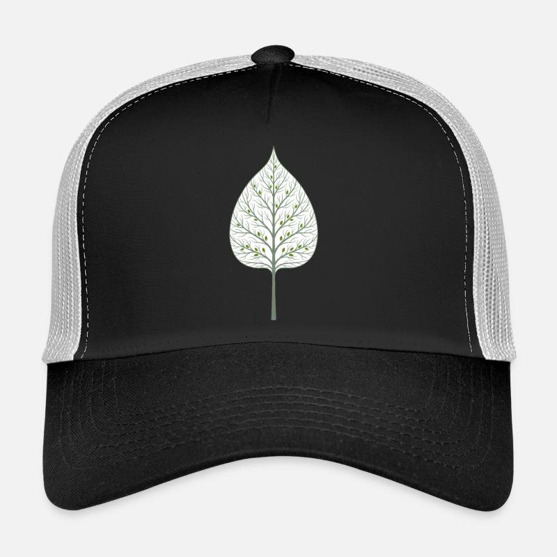 Hidden tree in the leaf - Trucker Cap - black/stone grey