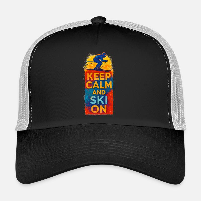 Keep Calm and Ski On Casquette trucker 